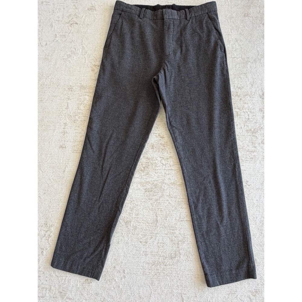 Vince Mens Gray Wool Blend Straight Leg Trousers Pants Size 32 Charcoal